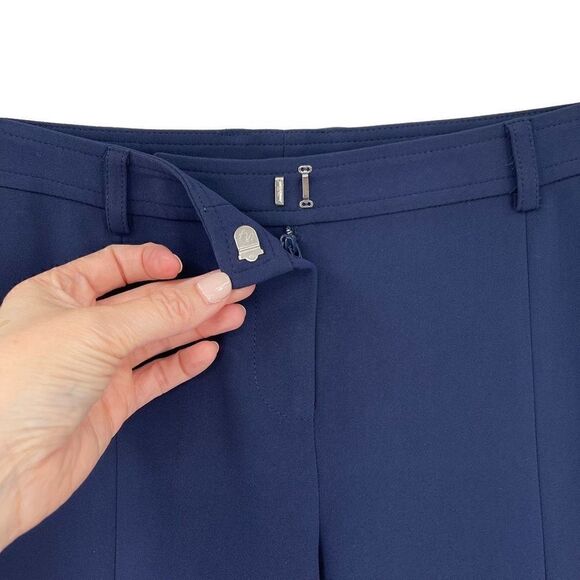 St. John Tapered Ankle Pants Business Career Office Casual Navy Blue Women 4 - Picture 3 of 7